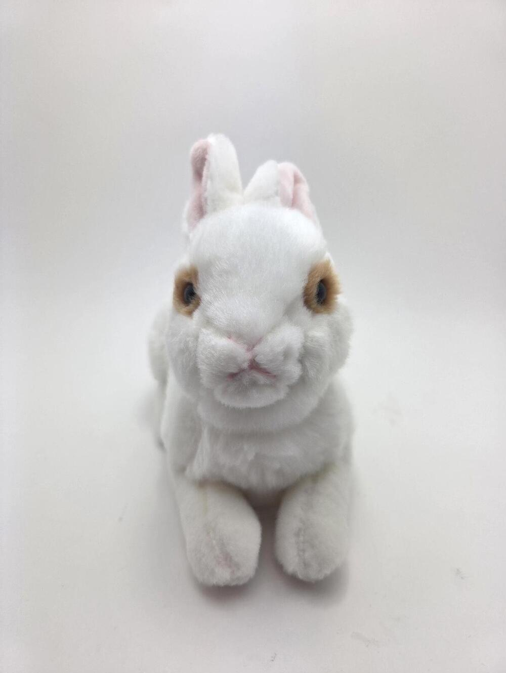 Vintage Russ Realistic Bunnies White Bunny Stuffed Animal Plush Rare (8 inch)